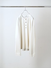 ANCELLM C/CA HENLEY LS T-SHIRT WHITE 2026AW