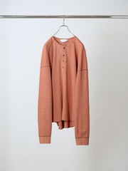 ANCELLM C/CA HENLEY LS T-SHIRT ORANGE 2026AW