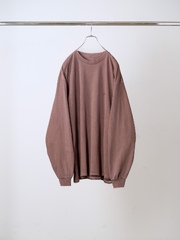 ANCELLM EMBROIDERY DYED LS T-SHIRT 2 MARRON 2026AW