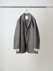 ANCELLM LAYERED TAILORED JACKET BLACK 2026AW