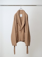 ANCELLM SHAWL COLLAR KNIT CARDIGAN CAMEL 2026AW