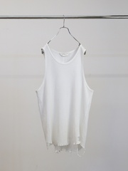 ANCELLM DAMAGE WAFFLE TANK WHITE 2026SS