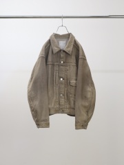 ANCELLM AGING DENIM JACKET BROWN 2025AW
