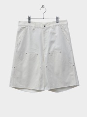 UNUSED DOUBLE KNEE DUCK SHORTS WHITE 2026SS