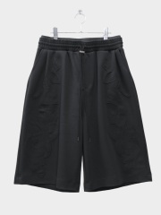 arenotis WESTERN CUT DOUBLE KNIT BAGGY SHORTS BLACK 2026SS
