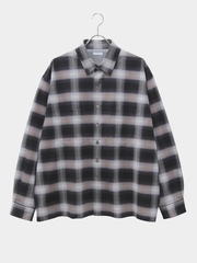 KANEMASA PHIL. 28G OMBRE CHECK BALISE SHIRT BLACK WHITE 2026AW