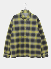KANEMASA PHIL. 28G OMBRE CHECK BALISE SHIRT CHARCOAL YELLOW 2026AW