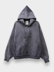 BOWWOW WEATHERED ZIP HOODIE EGGPLANT 2026AW