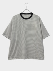 KANEMASA PHIL. 32G WOOL STRIPE SS TEE BEIGE 2026AW