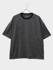 KANEMASA PHIL. 32G WOOL STRIPE SS TEE BLACK 2026AW