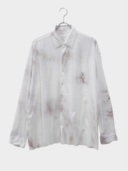 KANEMASA PHIL. 46G TIE DYE ARTISAN SHIRT WHITE GRAY DYE 2026AW