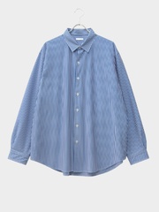 KANEMASA PHIL. 46G STRIPE ATMOSPHERE SHIRT NAVY WHITE 【継続品番】
