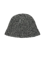 bal MIXED HAND KNIT BUCKET HAT BLACK 2025AW