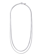 ephemeral VENETIAN LAYERED CHAIN NECKLACE SILVER