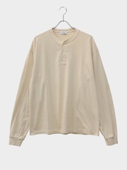 UNUSED LONG-SLEEVE HENRY NECK T-SHIRT ECRU 2026AW