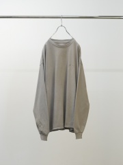 ANCELLM EMBROIDERY DYED LS T-SHIRT 2 GRAY 2025AW