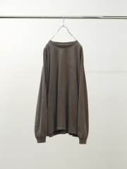 ANCELLM EMBROIDERY DYED LS T-SHIRT 2 BROWN 2025AW