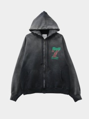 BOWWOW #7 VINYL ZIP HOODIE AGED BLACK 2026SS