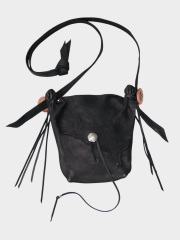 BOWWOW DEER SKIN BAG BLACK 2026SS