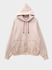 BOWWOW OVERFADED ZIP HOODIE FADED RED 2026AW
