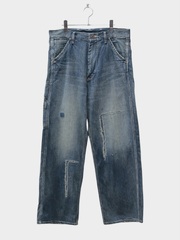 BOWWOW HERITAGE DENIM PAINTER PANTS AGED INDIGO 2026SS