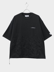 elephant TRIBAL fabrics EMBROIDERY FAT T-SH BLACK 2026SS