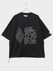 elephant TRIBAL fabrics FLOWER PRINT FAT T-SH BLACK 2026SS