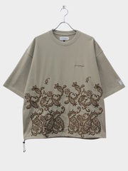elephant TRIBAL fabrics EMBROIDERY FAT T-SH BEIGE 2026SS