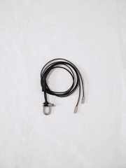 ANCELLM LEATHER ROPE BRACELET BLACK 2026AW