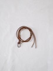 ANCELLM LEATHER ROPE BRACELET BROWN 2026AW