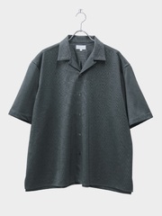 KANEMASA PHIL. 28G LOOP YARN GLEN CHECK ETHER SHIRT GREY 2026SS