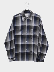 BOWWOW CHECK RAYON SHIRT BLUE/BLACK/GRAY 2026AW