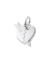 ephemeral REVERSIBLE BROKEN HEART TOP SILVER