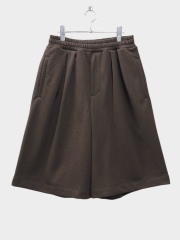 ROTOL DOUBLE TUCK HAKAMA SWEAT SHORTS BROWN 2026SS