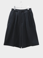 ROTOL DOUBLE TUCK HAKAMA SWEAT SHORTS BLACK 2026SS