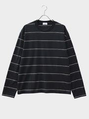UNUSED LONG-SLEEVE BORDER T-SHIRT BLACK 2026AW