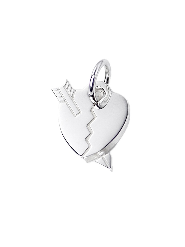 ephemeral REVERSIBLE BROKEN HEART TOP SILVER