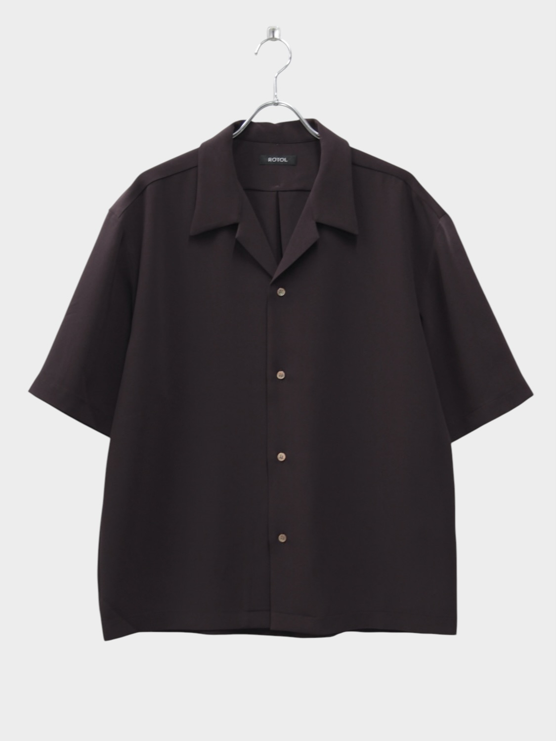 ROTOL FLUID OPEN COLLAR SHIRT BROWN 2026SS