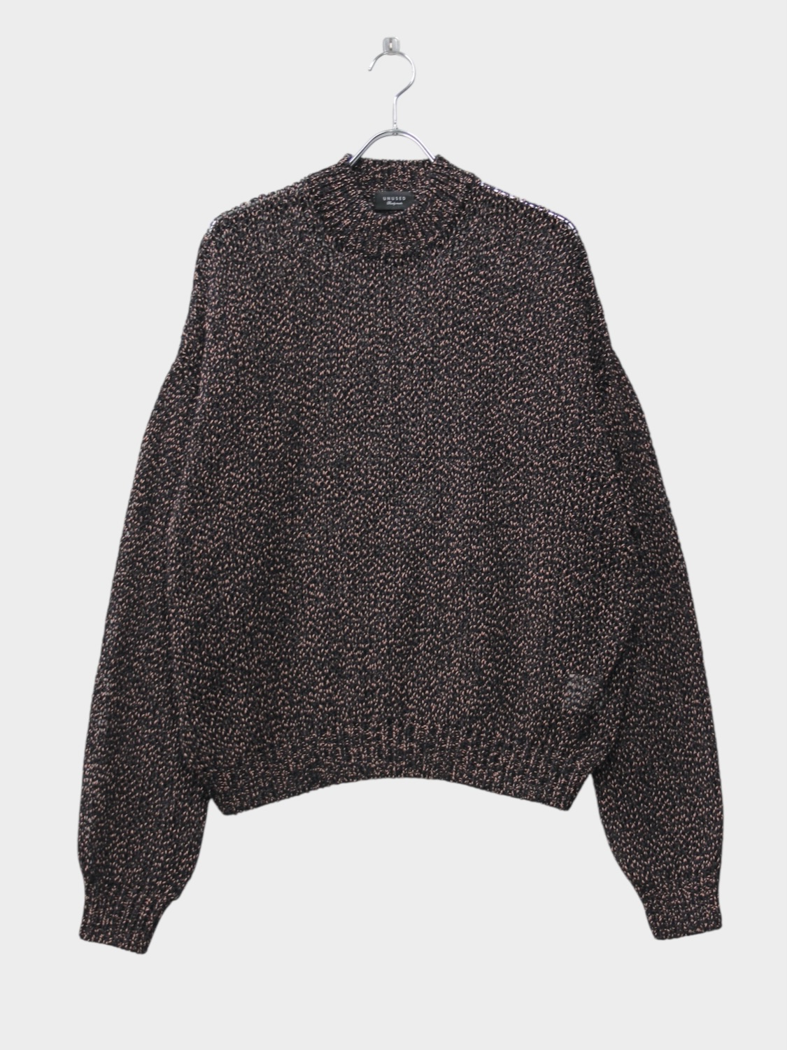 UNUSED DROP PULLOVER KNIT CORAL/BLACK 2026SS