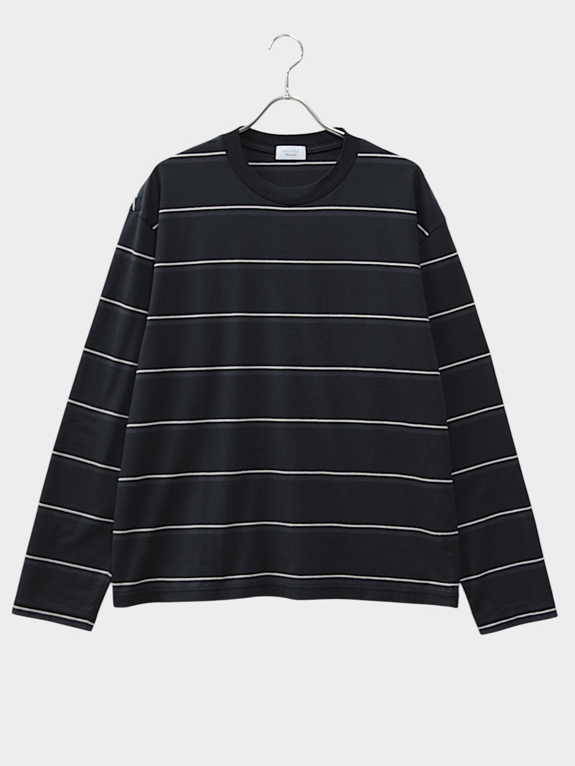 UNUSED LONG-SLEEVE BORDER T-SHIRT BLACK 2026AW