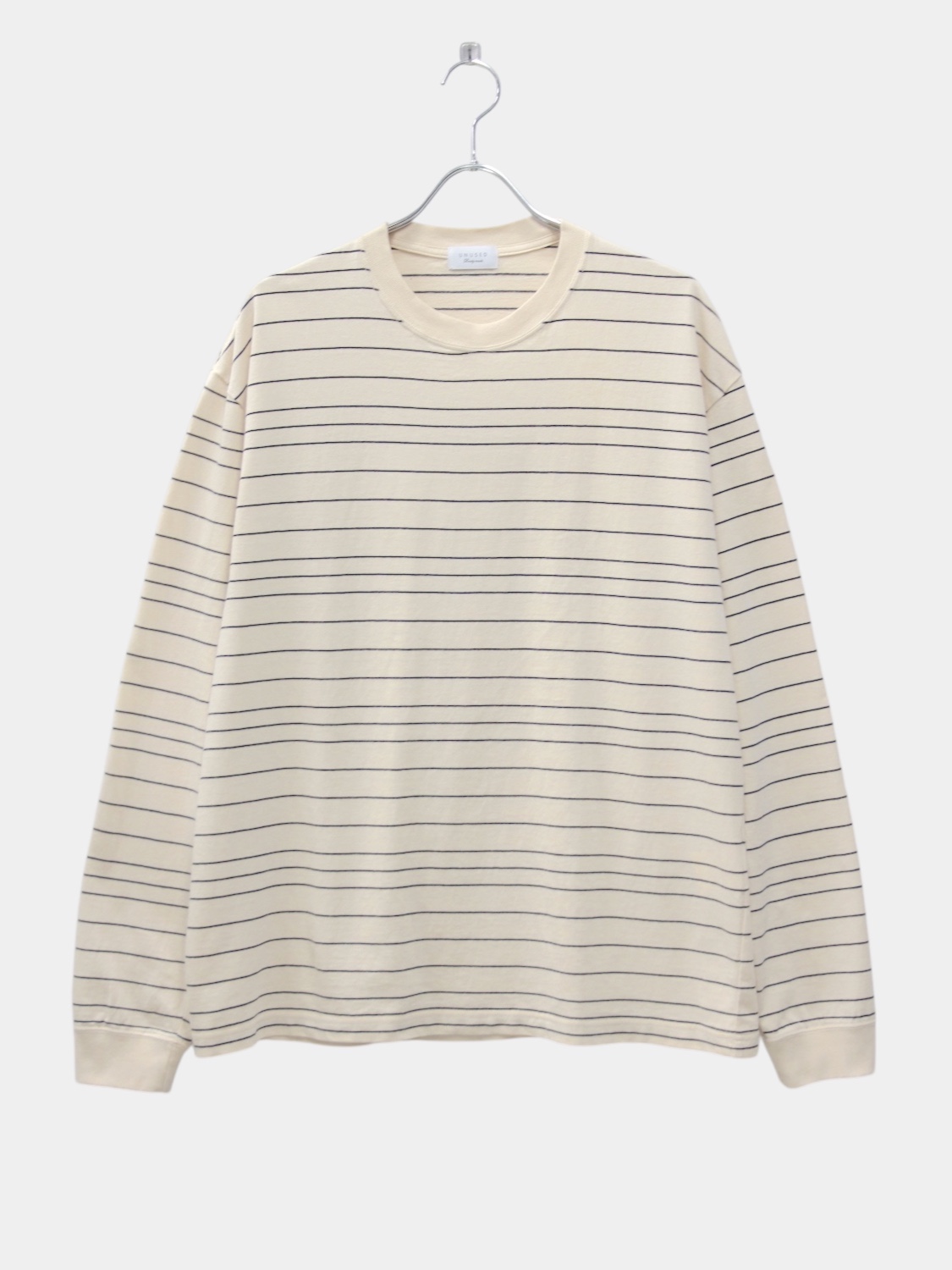 UNUSED BORDER LONG SLEEVE T-SHIRT ECRU 2026SS