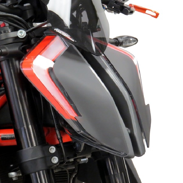 KTM >> 1290SuperDukeR(20-) ヘッドライトレンズシールド【タイプB】 Powerbronze