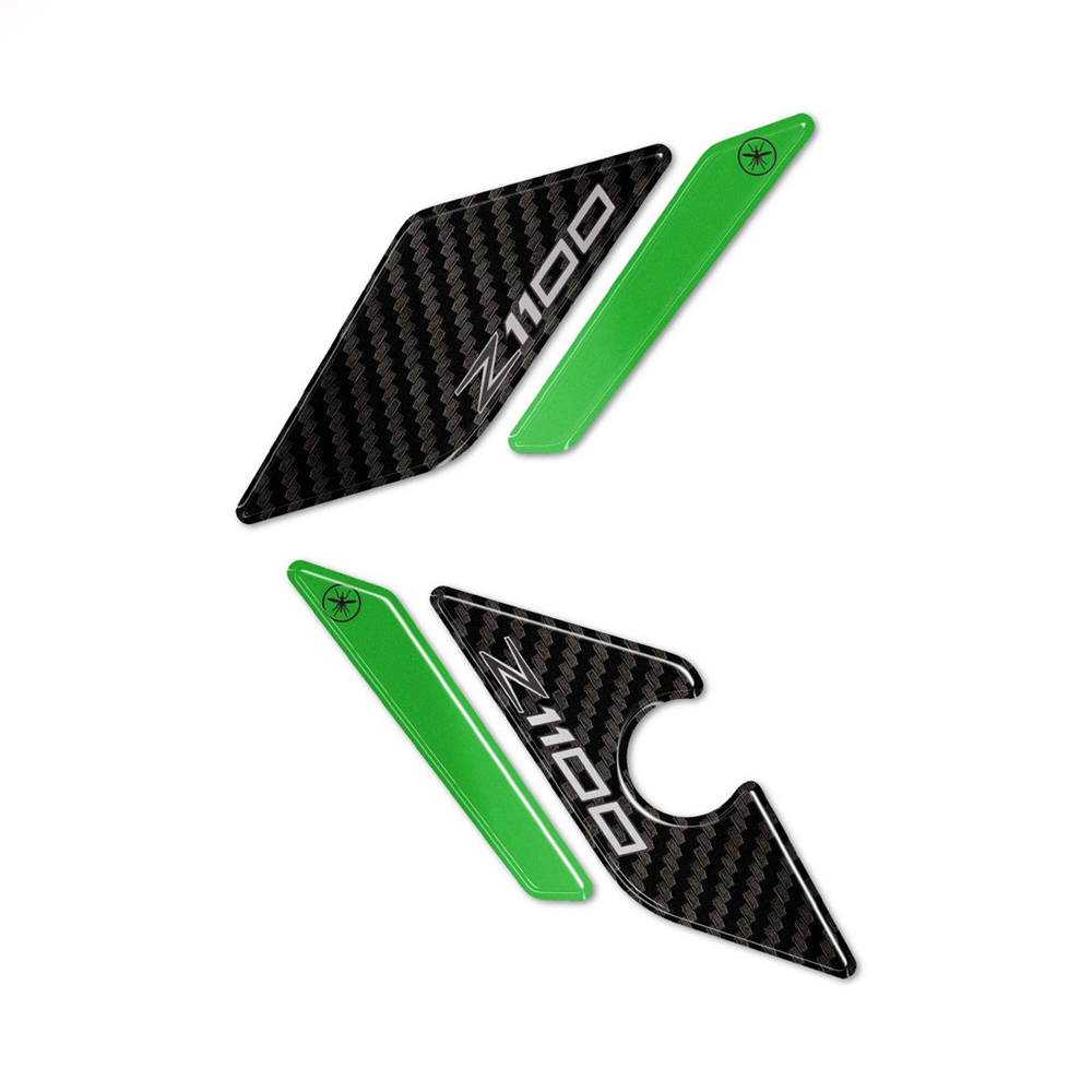 KAWASAKI 3Dヒールプレートステッカー Green Z1100(26- ) LB-KHP002