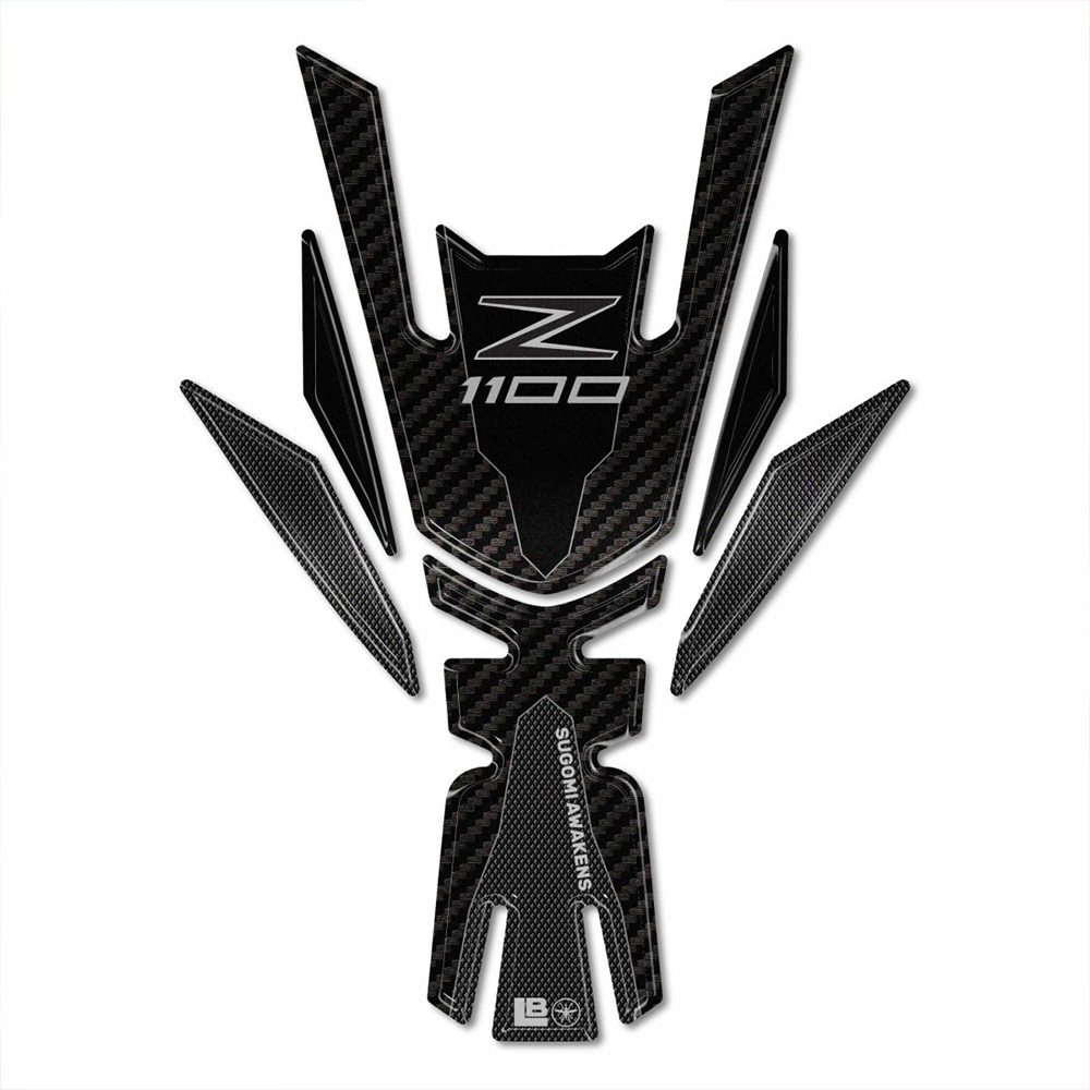 KAWASAKI 3Dタンクステッカー Black Z1100(26- ) LB-KTS008