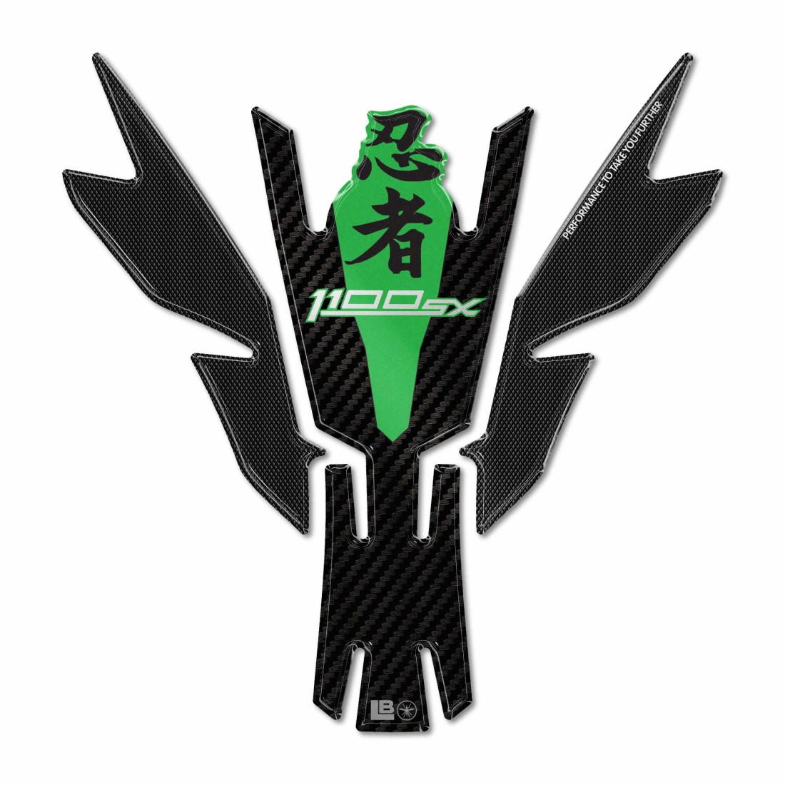 KAWASAKI 3Dタンクステッカー Green Ninja1100SE/SX LB-KTS012