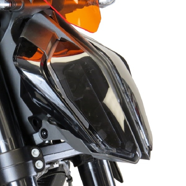 KTM >> 890Duke/R(20-)・790Duke(18-20) ヘッドライトレンズシールド【タイプA】 Powerbronze