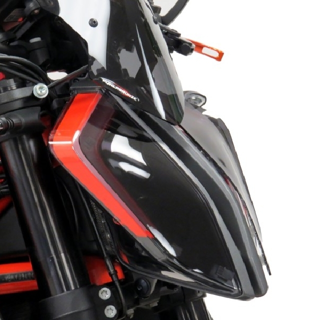 KTM >> 1290SuperDukeR(20-) ヘッドライトレンズシールド【タイプA】 Powerbronze