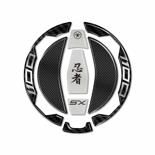 ★☆様確認用★ KAWASAKI 3Dフューエルキャップステッカー Silver Ninja1100SE/SX LB