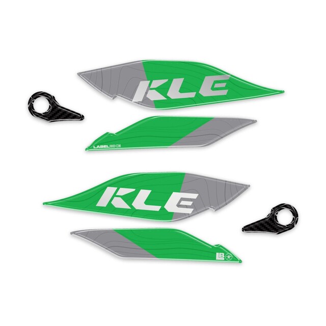 KAWASAKI 3Dハンドガードステッカー Green KLE500 LB-KHG002
