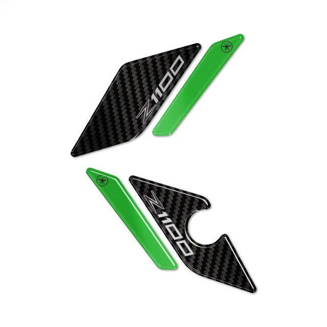 KAWASAKI 3Dヒールプレートステッカー Green Z1100(26- ) LB-KHP002